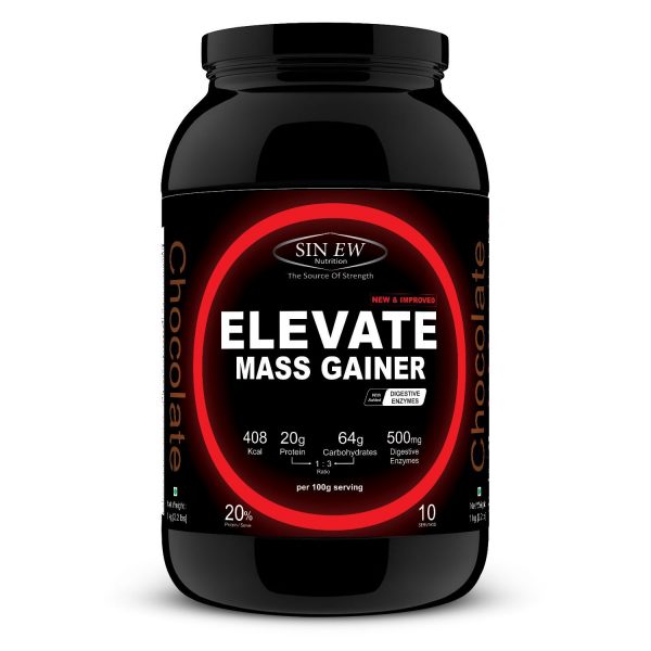 Buy Sinew Nutrition Elevate Mass Gainer 1 Kg 2 2 Lbs Chocolate Flavor Online In India Sinewnutrition Com