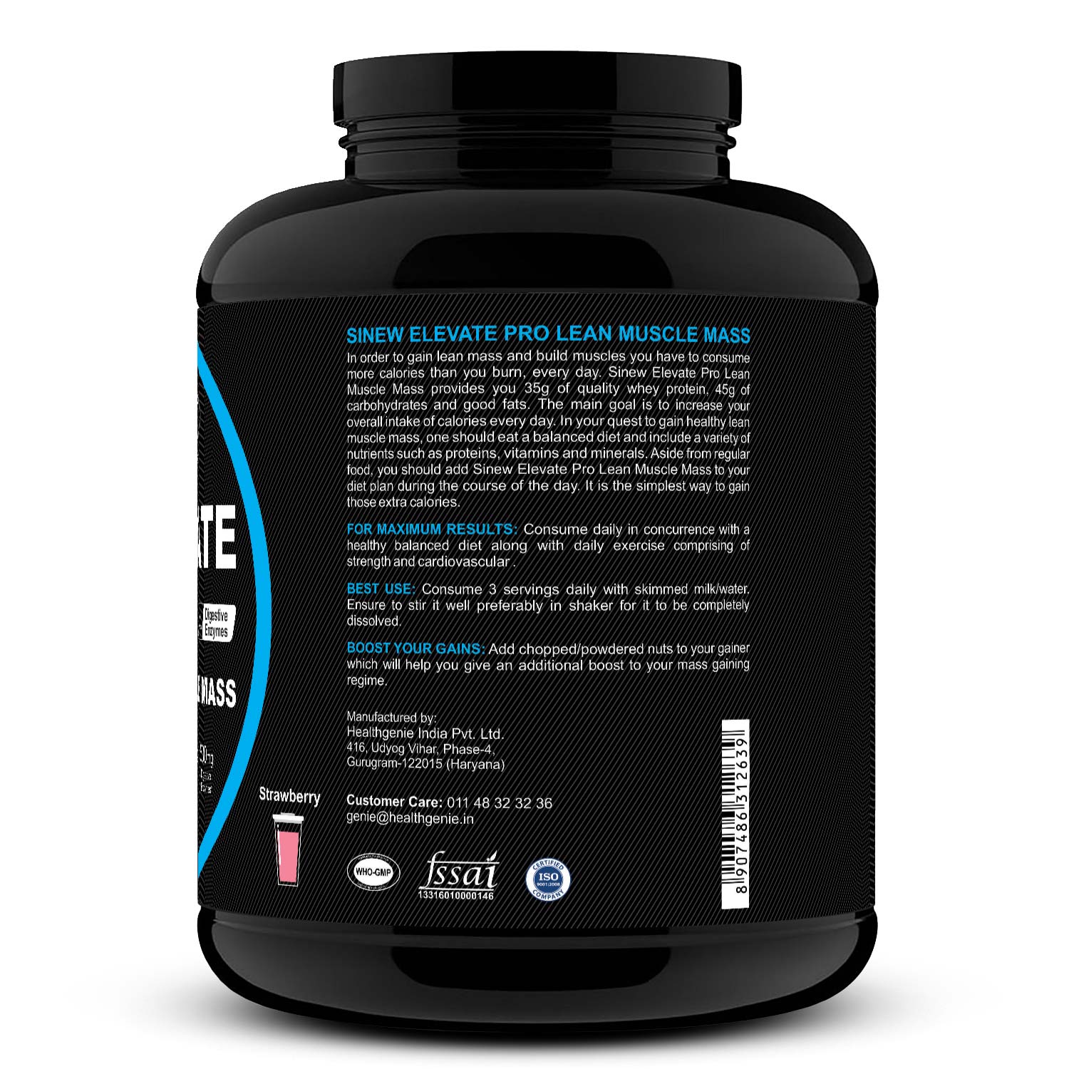 Elevate Pro Lean Muscle Mass (strawberry) 2kg R