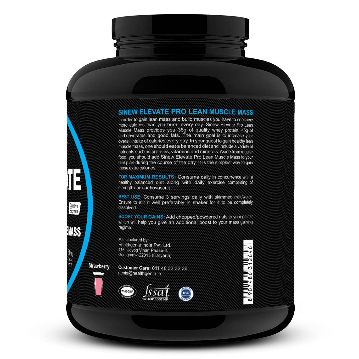 Elevate Pro Lean Muscle Mass (strawberry) 3kg R