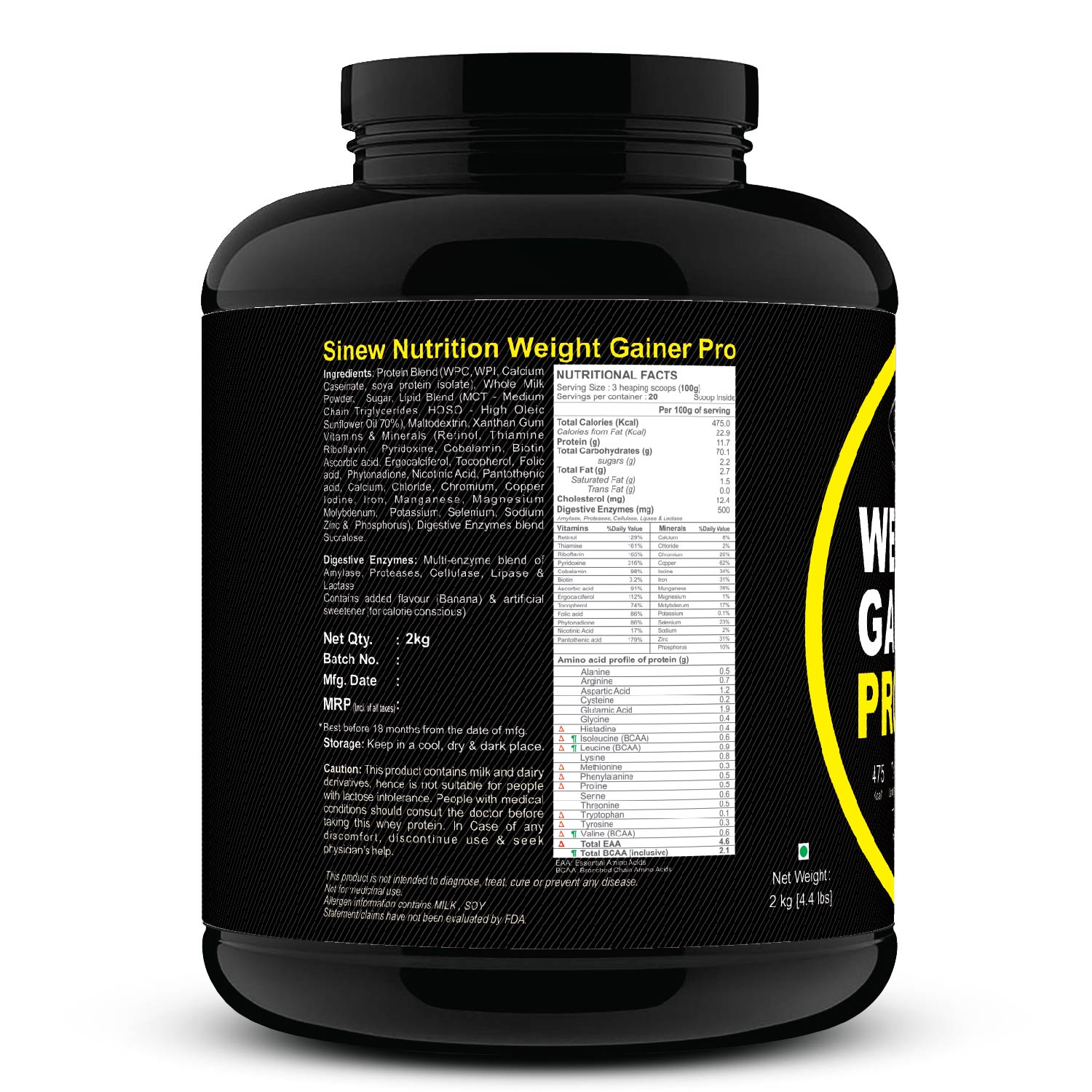 Weight Gainer Pro (banana) 2 L