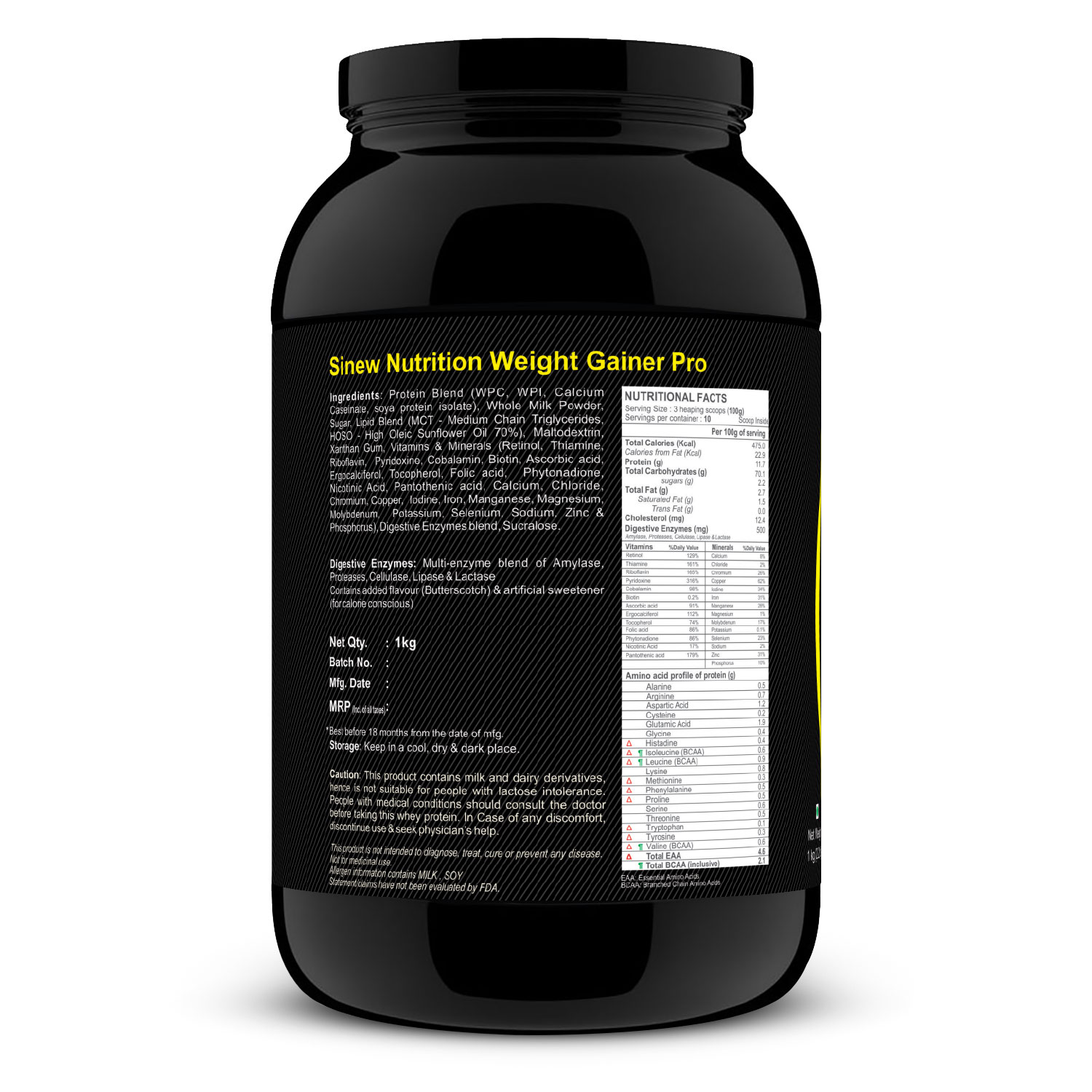 Weight Gainer Pro (butterscotch) 1 L
