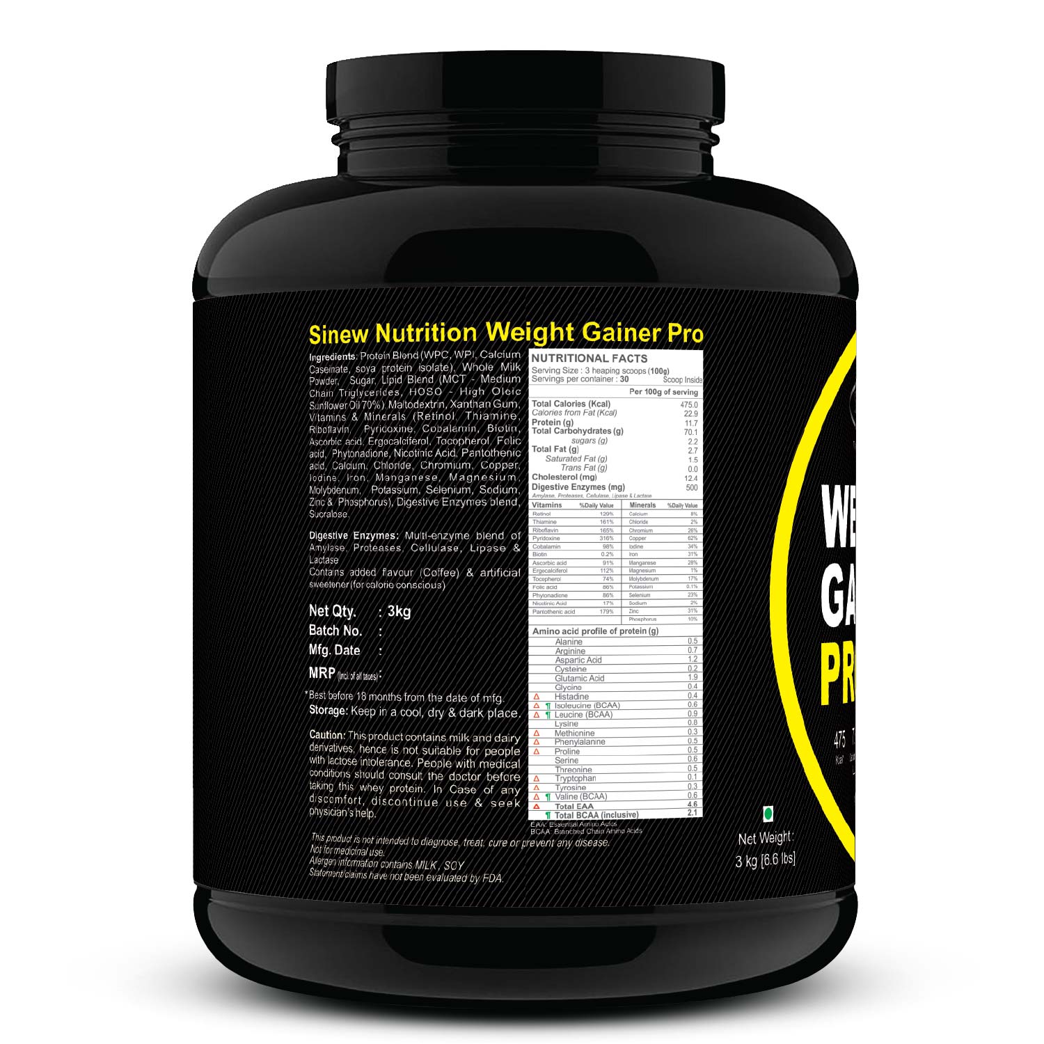 Weight Gainer Pro (coffee) 3 L