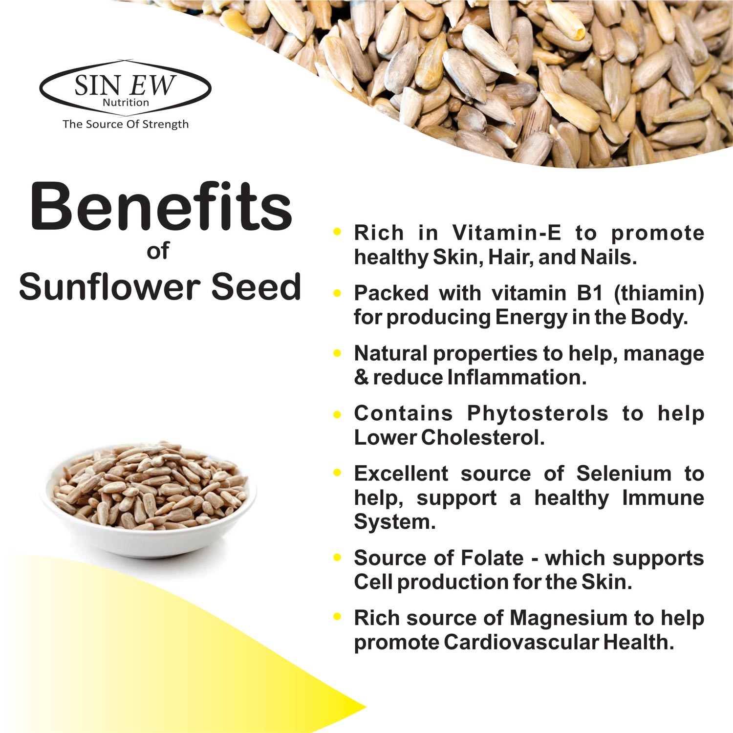 Buy Sinew Sunflower Seeds 800gm Online in India 