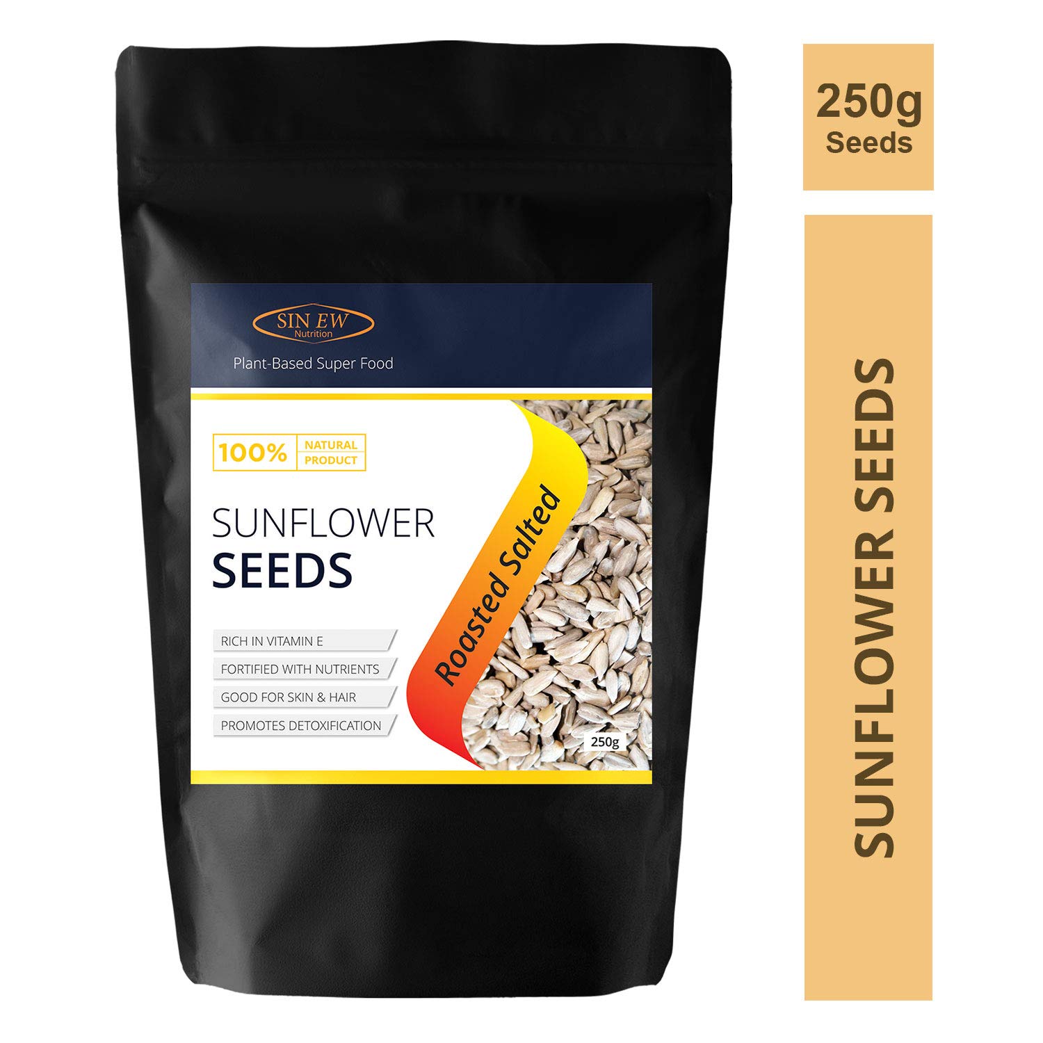 Buy Sinew Nutrition Roasted Sunflower Seeds 400 gm Online in India